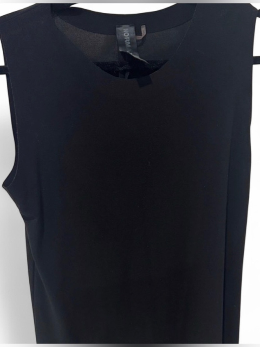 Norma Kamali Black Sleeveless Shift